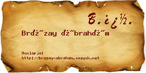Brázay Ábrahám névjegykártya